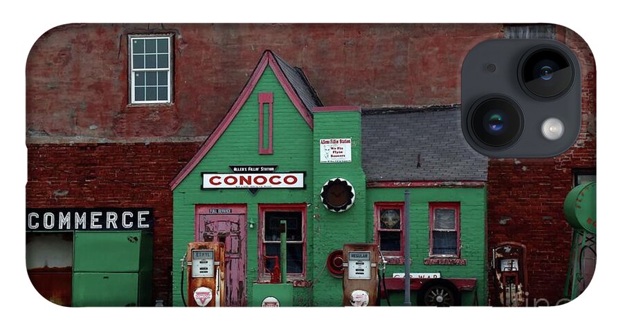 Route 66 iPhone 14 Case featuring the photograph Conoco Gas by Terri Brewster