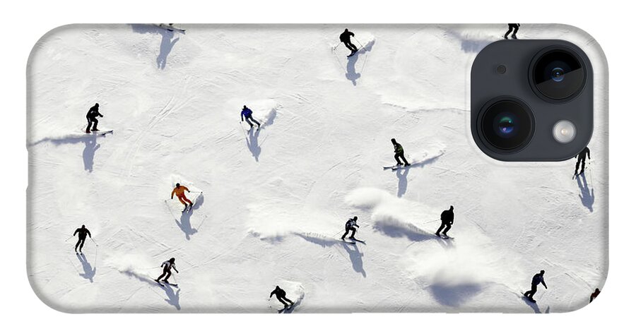 Skiing iPhone Case featuring the photograph Crowded Holiday by Mistikas