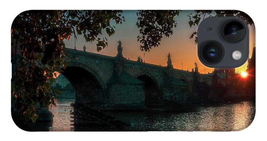 Dawn iPhone 14 Case featuring the photograph Dawn On Charles Bridge by Owen Weber
