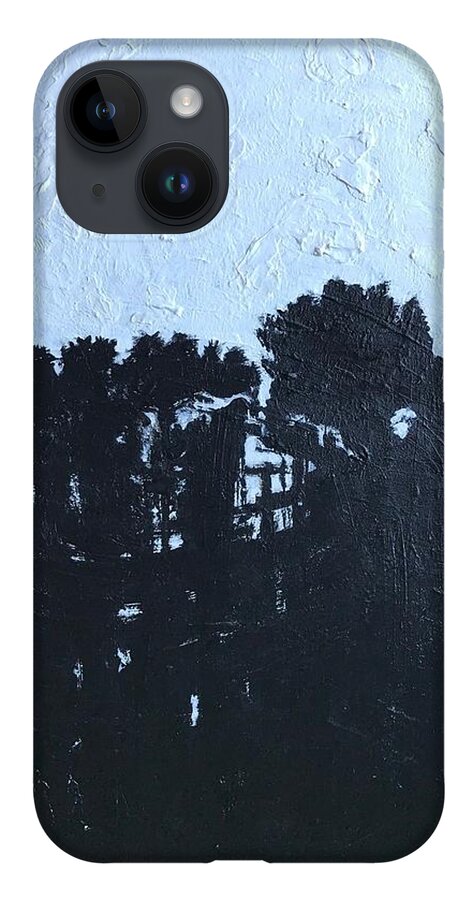 Moon iPhone 14 Case featuring the painting December 21st by Medge Jaspan