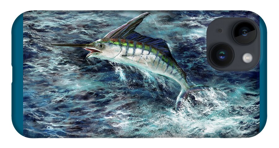 Ocean iPhone Case featuring the painting Deep Blue Marlin by Lynne Pittard