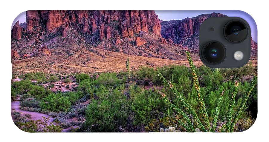 Tranquility iPhone 14 Case featuring the photograph Desert Trail by Patti Sullivan Schmidt