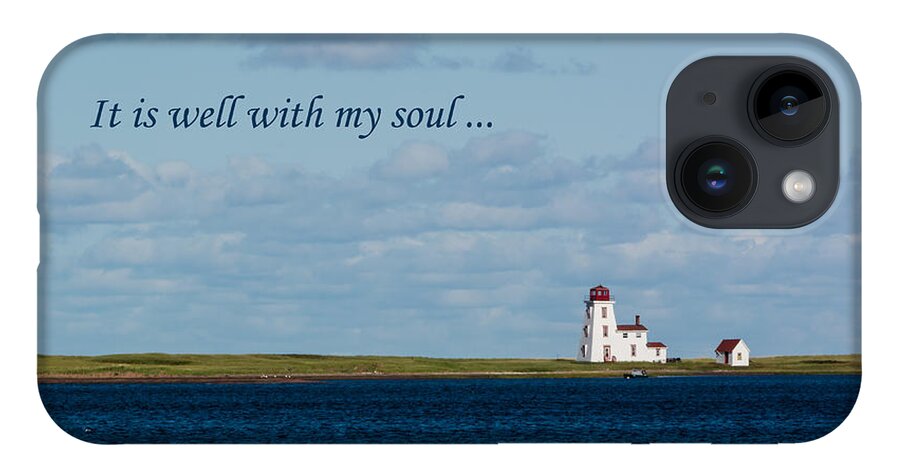 Alberton iPhone 14 Case featuring the photograph Distant Lighthouse in Evening Light by Douglas Wielfaert