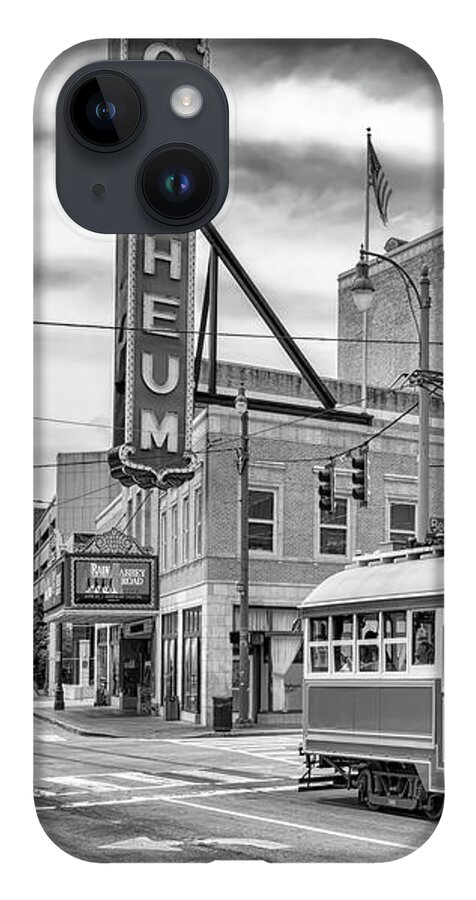 Memphis iPhone 14 Case featuring the photograph Downtown Memphis - Black and White by Susan Rissi Tregoning