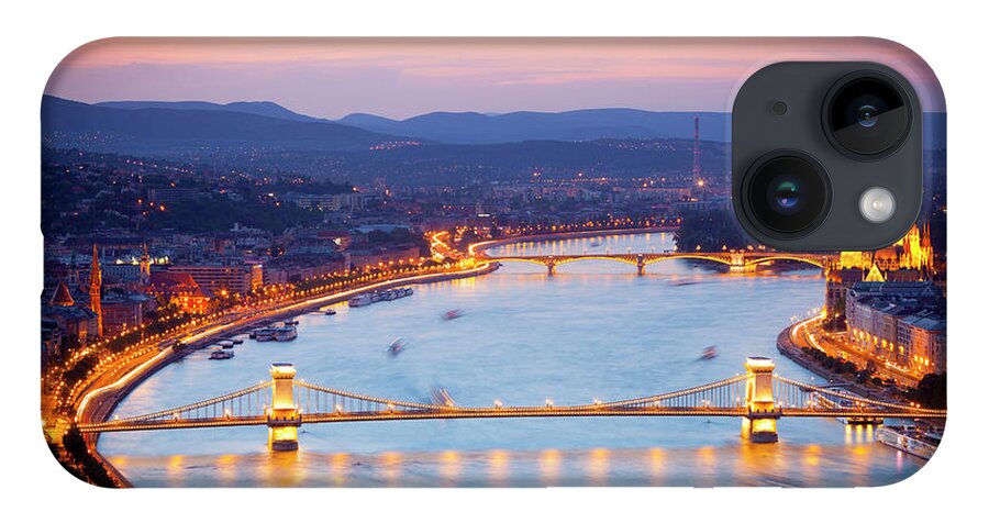Built Structure iPhone 14 Case featuring the photograph Elevated View Over Parliament & Chain by Douglas Pearson