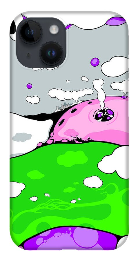 Clouds iPhone 14 Case featuring the drawing Eruption by Craig Tilley