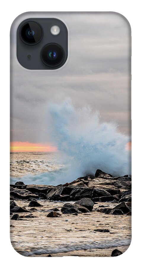 New Hampshire iPhone 14 Case featuring the photograph Explosive Sea 3 by Jeff Sinon