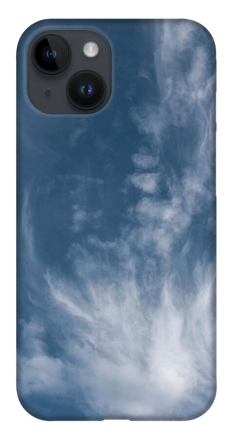 Blue iPhone 14 Case featuring the photograph Face in cloud by Kathleen Gauthier
