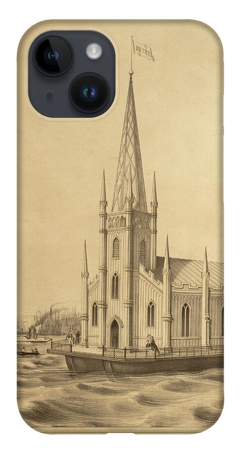 Church iPhone Case featuring the mixed media Floating Church of The Redeemer by Dennington