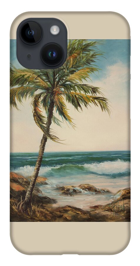 Beach iPhone Case featuring the painting Florida is my home by Lynne Pittard
