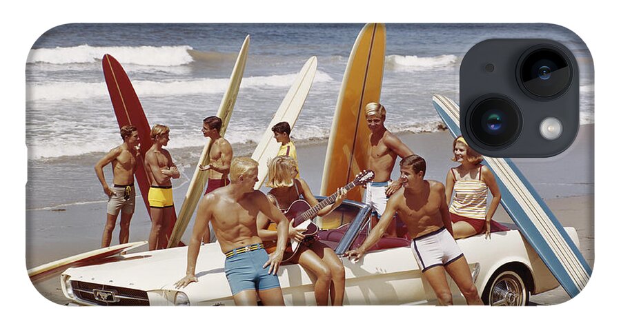 Summer iPhone Case featuring the photograph Friends Having Fun On Beach by Tom Kelley Archive