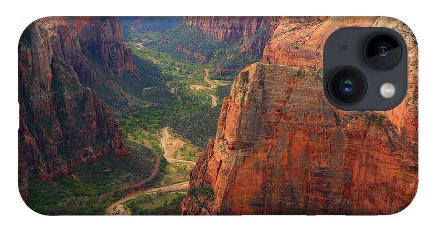 Observation Point iPhone 14 Case featuring the photograph From Observation Point by Raymond Salani III