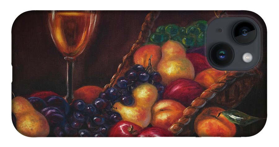 Still Life iPhone 14 Case featuring the painting Fruits of the Wine by Lynne Pittard