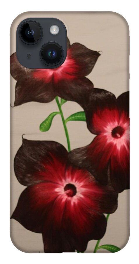 Flowers iPhone 14 Case featuring the painting Goodnight Flower by Berlynn