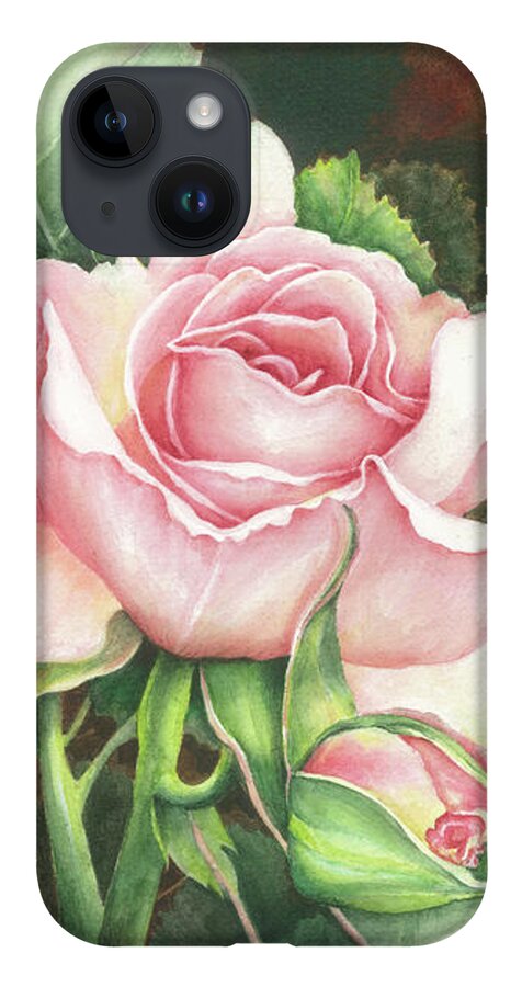 Rose iPhone 14 Case featuring the painting Grace by Lori Taylor