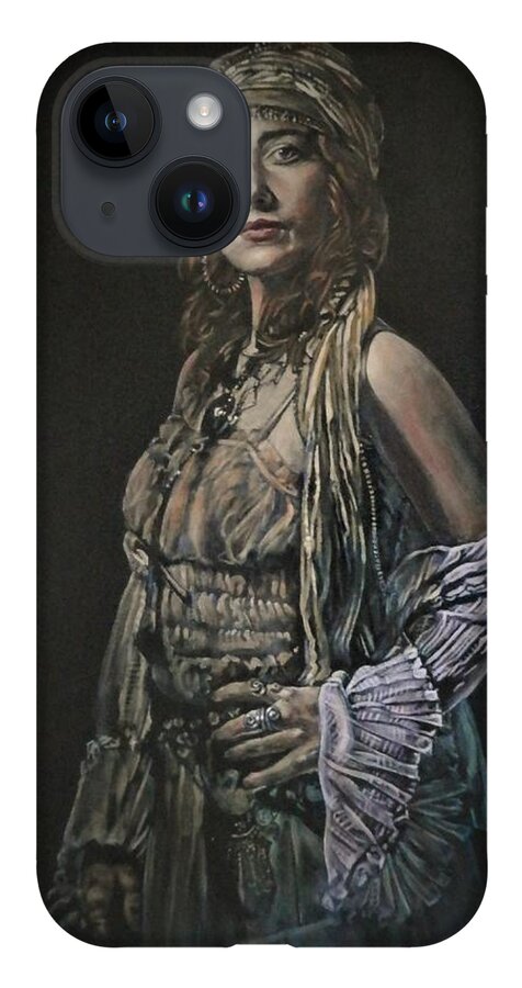 Gypsy iPhone 14 Case featuring the painting Gypsy Woman by John Neeve