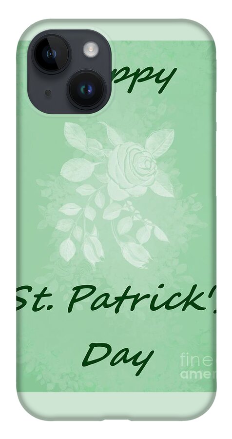 St. Patrick's Day iPhone Case featuring the digital art Happy St. Patrick's Day Holiday Card by Delynn Addams
