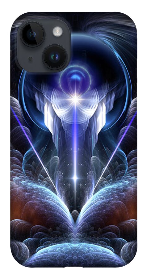 Shadow Masters iPhone 14 Case featuring the digital art The Shadow Masters Fractal Art by Rolando Burbon