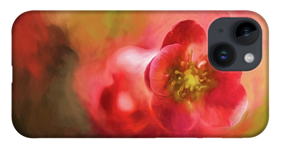 Flowering Quince iPhone 14 Case featuring the photograph Heart Centered Love by Mary Lou Chmura