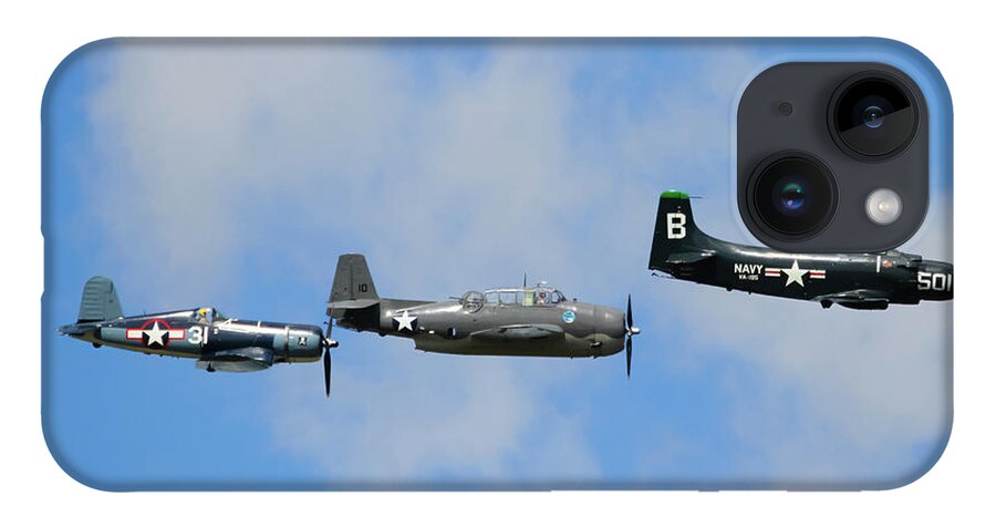F4u Skyraider Douglas Sbd Dauntless iPhone 14 Case featuring the photograph Heritage Flight by Greg Smith