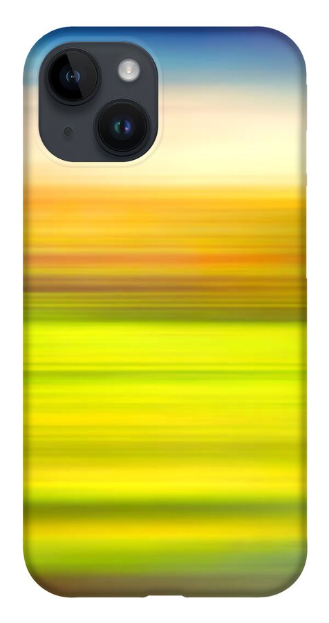 India iPhone 14 Case featuring the photograph India Colors - Abstract Rural Panorama by Stefano Senise