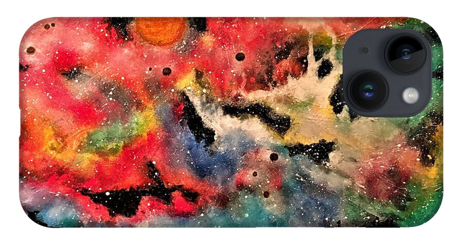 Space iPhone 14 Case featuring the painting Infinite Infinity 1.0 by Esperanza Creeger