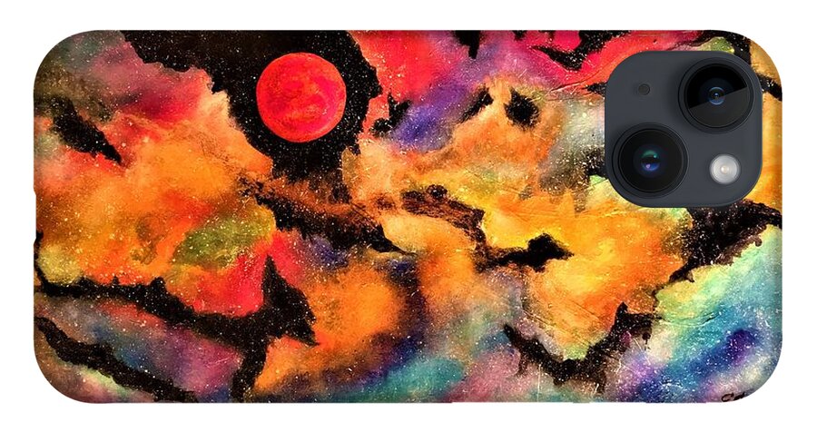 Planets Arcturus Arcturian Ascension Cosmos Universe Star Seed Nebula Space Alienworld iPhone 14 Case featuring the painting Infinite Infinity 2.0 by Esperanza Creeger