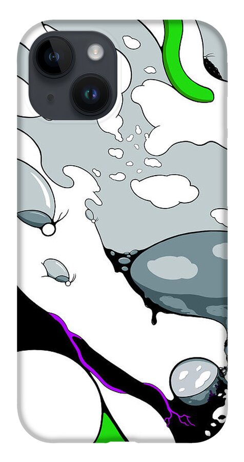 Bubbles iPhone 14 Case featuring the drawing Infusion by Craig Tilley