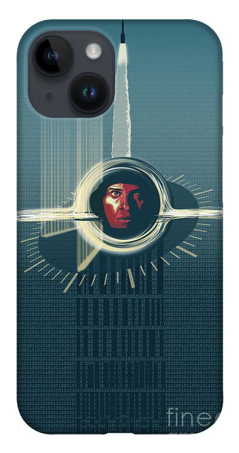 Interstellar iPhone 14 Case featuring the painting Interstellar by Sassan Filsoof