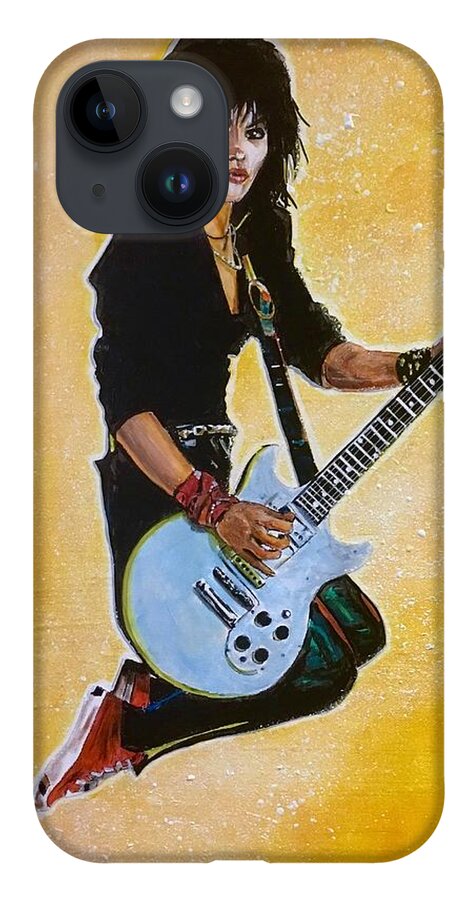 Joan Jett iPhone 14 Case featuring the painting Joan Jett by Joel Tesch