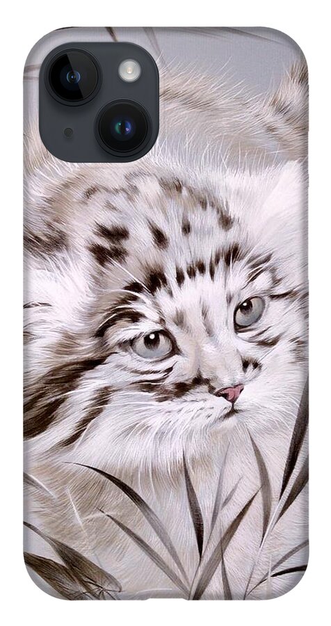 Russian Artists New Wave iPhone Case featuring the painting Jungle Cat 1 by Alina Oseeva