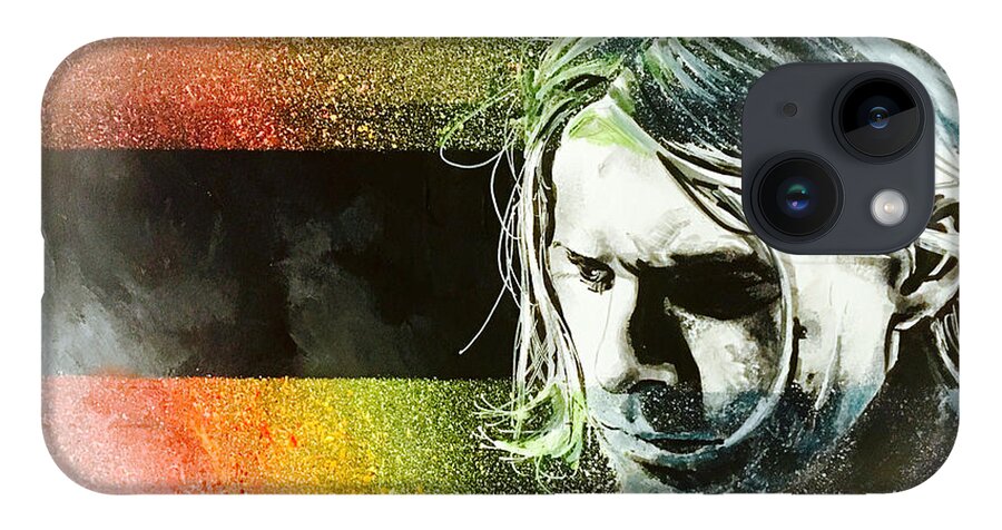 Kurt Cobain iPhone 14 Case featuring the painting Kurt Cobain by Joel Tesch