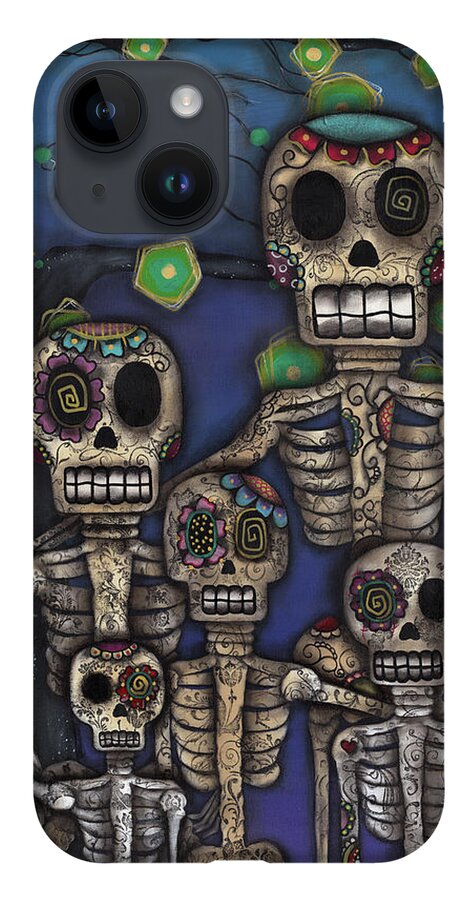 Day Of The Dead iPhone 14 Case featuring the photograph La Familia by Abril Andrade