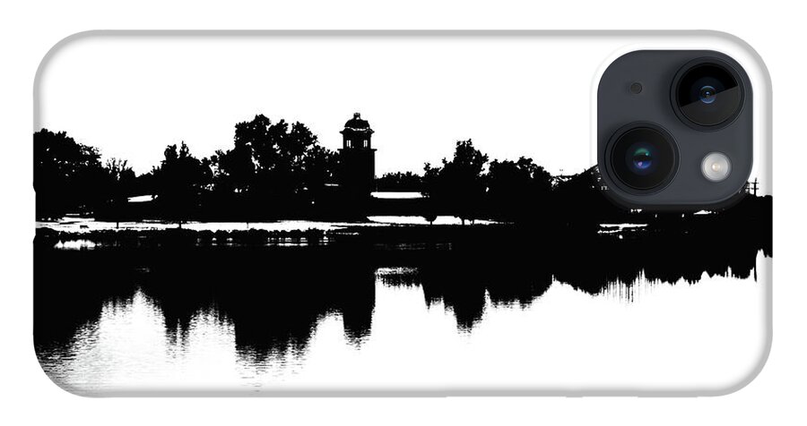 Silhouette iPhone 14 Case featuring the photograph Lakeside Silhouette by Kevin Schwalbe