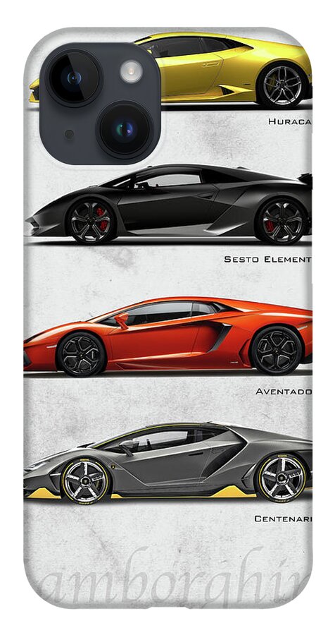 Lamborghini iPhone Case featuring the digital art Lamborghini Raging Bulls by Airpower Art