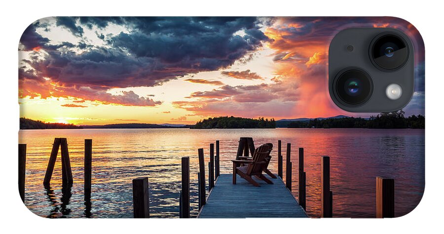 Lake Winnipesaukee iPhone 14 Case featuring the photograph Late Summer Storm. by Jeff Sinon
