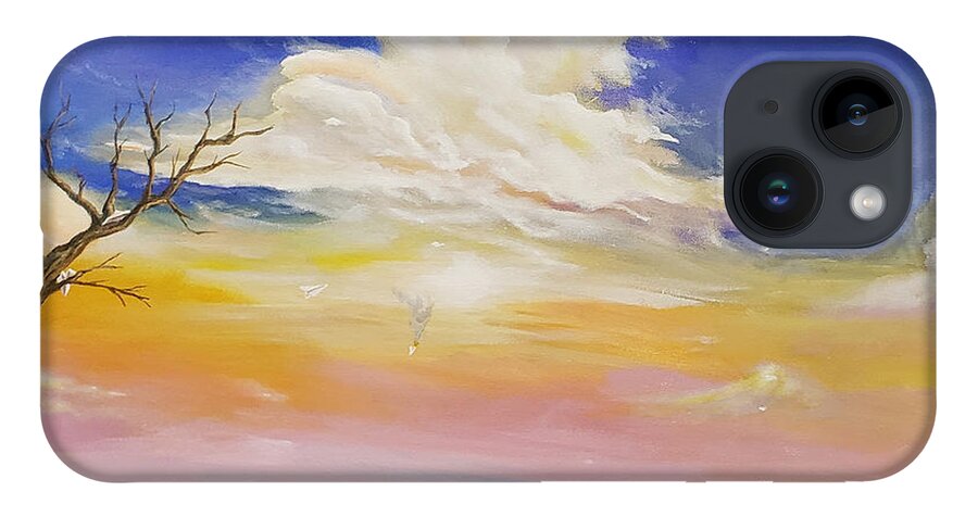 Icarus iPhone 14 Case featuring the painting Learning The Hard Way by James Andrews