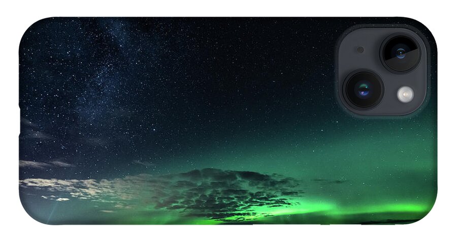 Iceland iPhone 14 Case featuring the photograph Light up the Sky by Framing Places