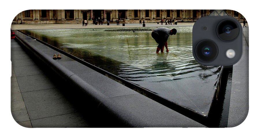 Louvre iPhone Case featuring the photograph Louvre, water by Edward Lee