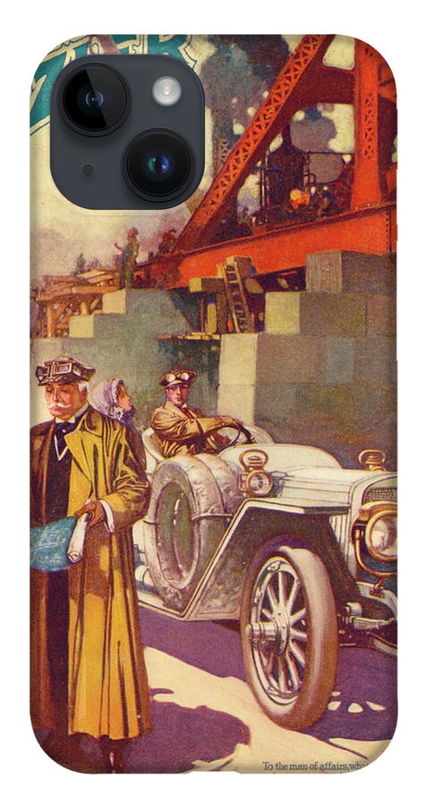 Automobile iPhone 14 Case featuring the mixed media Lozier Advertisement by Unknown