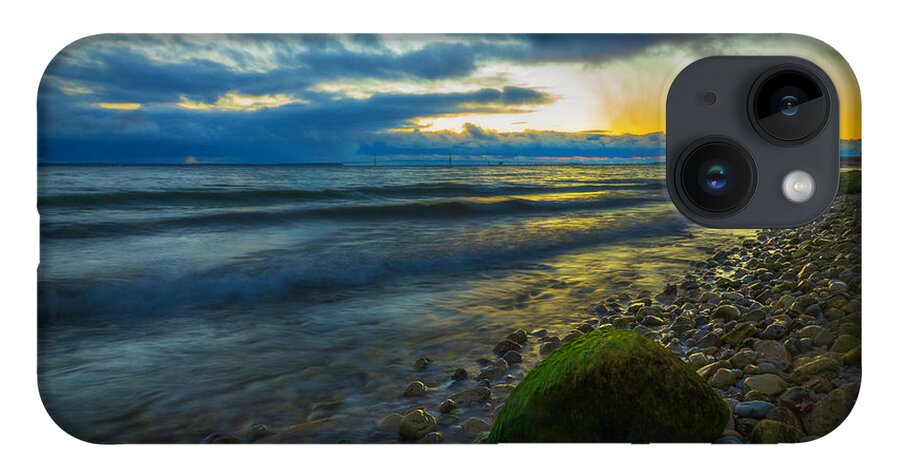 Michigan iPhone 14 Case featuring the photograph Mackinaw Island Sunset by Owen Weber
