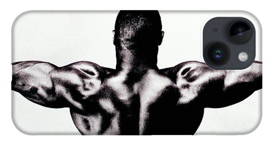 Human Arm iPhone 14 Case featuring the photograph Male Bodybuilder With Arms by Robert Daly