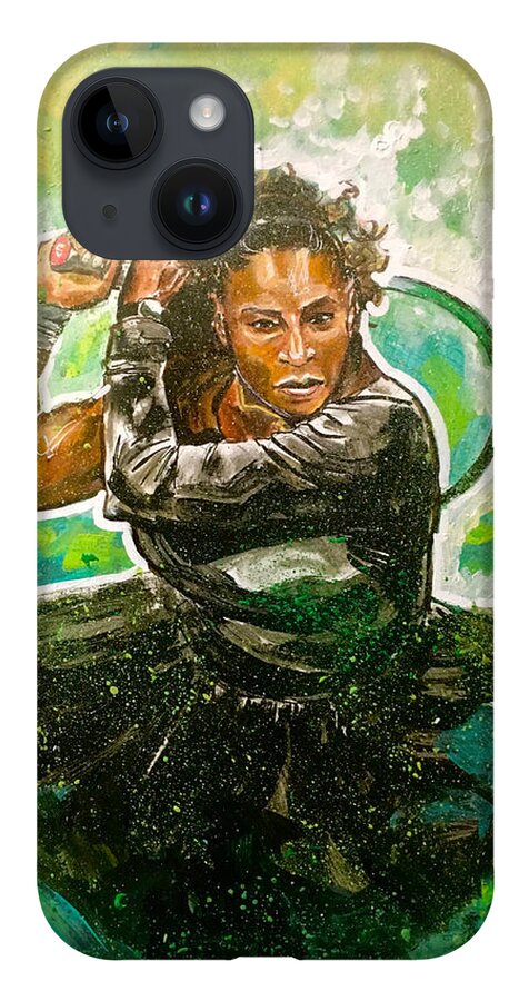 Serena Williams iPhone 14 Case featuring the painting Mama Said Knock You Out by Joel Tesch