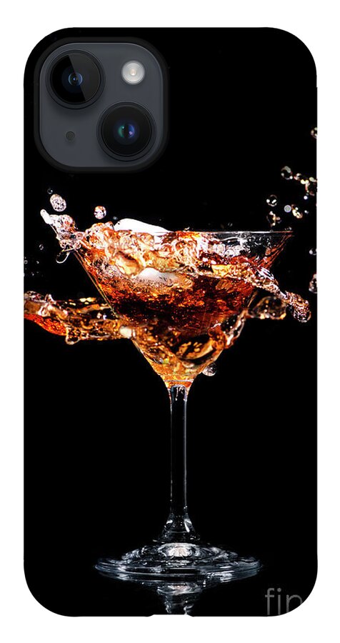 Cocktail iPhone Case featuring the photograph Martini cocktail splash by Jelena Jovanovic
