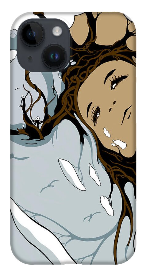 Female iPhone Case featuring the drawing Miner's Daughter by Craig Tilley