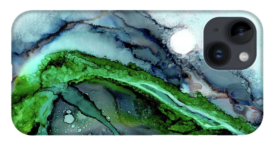 Moon iPhone 14 Case featuring the painting Moondance I by Kathryn Riley Parker