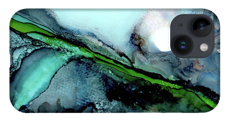 Moon iPhone 14 Case featuring the painting Moondance II by Kathryn Riley Parker