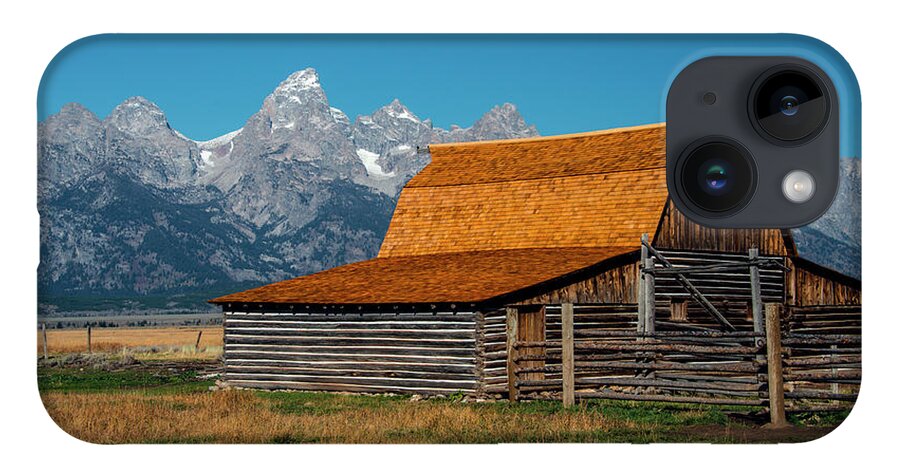 Grand Tetons iPhone 14 Case featuring the photograph Mormons Barn 3779 by Donald Brown