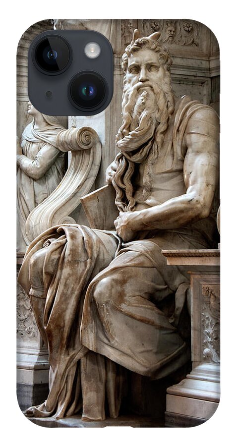Moses iPhone 14 Case featuring the photograph Moses Michelangelo by Weston Westmoreland