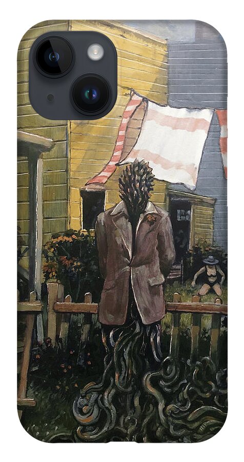 Garden iPhone 14 Case featuring the painting Mr Pseudoacacia's Neighbor by William Stoneham